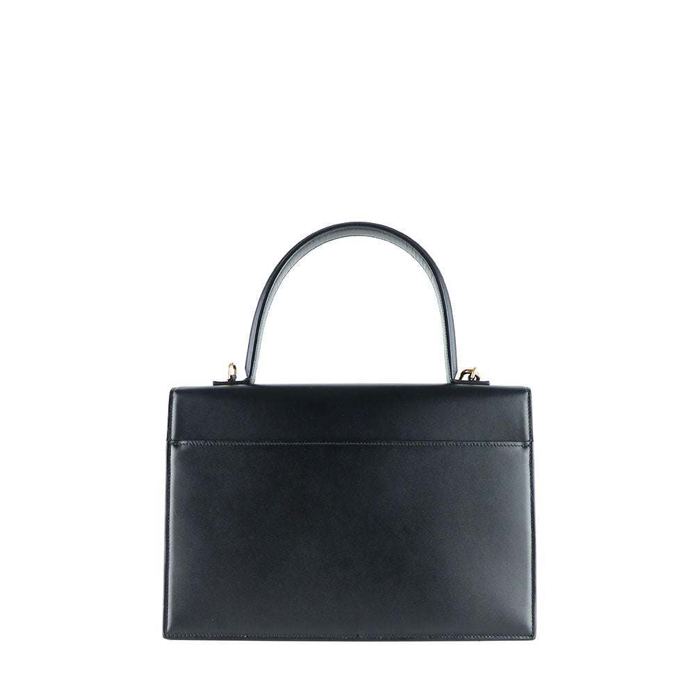 BALENCIAGA - Sac à main Sharp en cuir lisse noir