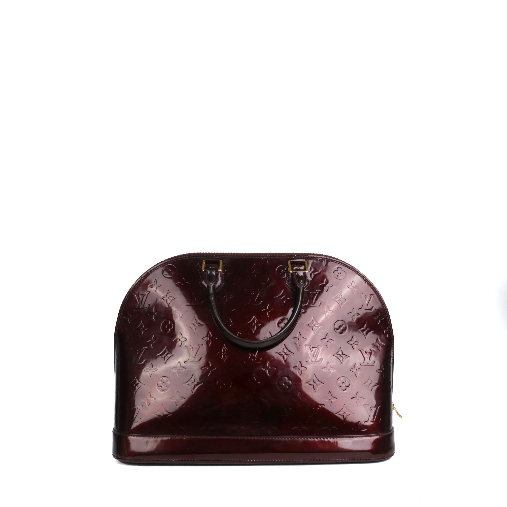 LOUIS VUITTON - Sac à main Alma PM Louis Vuitton en cuir verni bordeaux