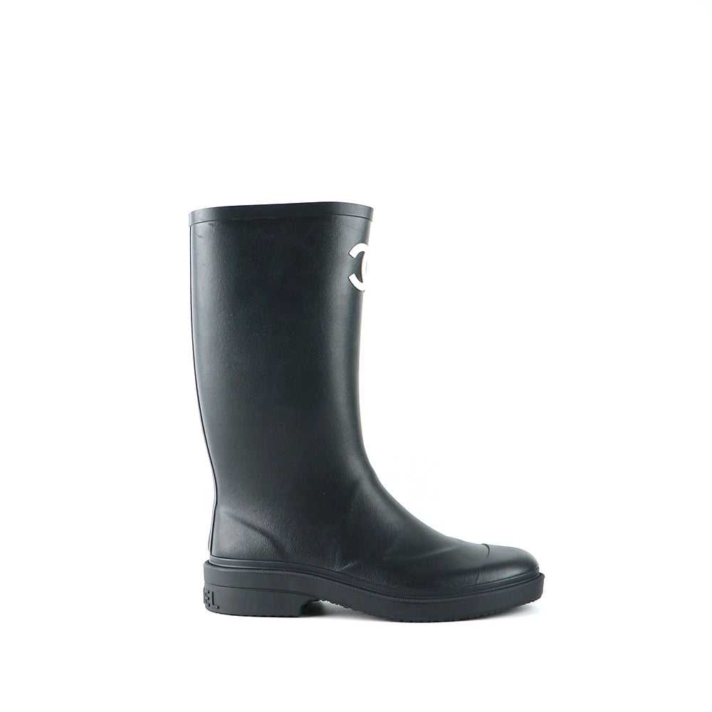 CHANEL - Bottes de pluie en caoutchouc (T38)