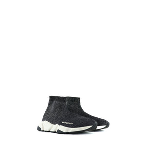 BALENCIAGA - Speed ​​sneakers in black glitter canvas (T39)