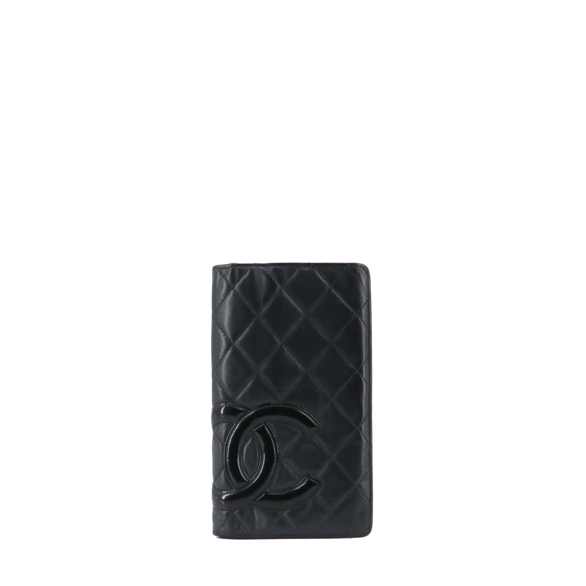 CHANEL - Black quilted leather wallet