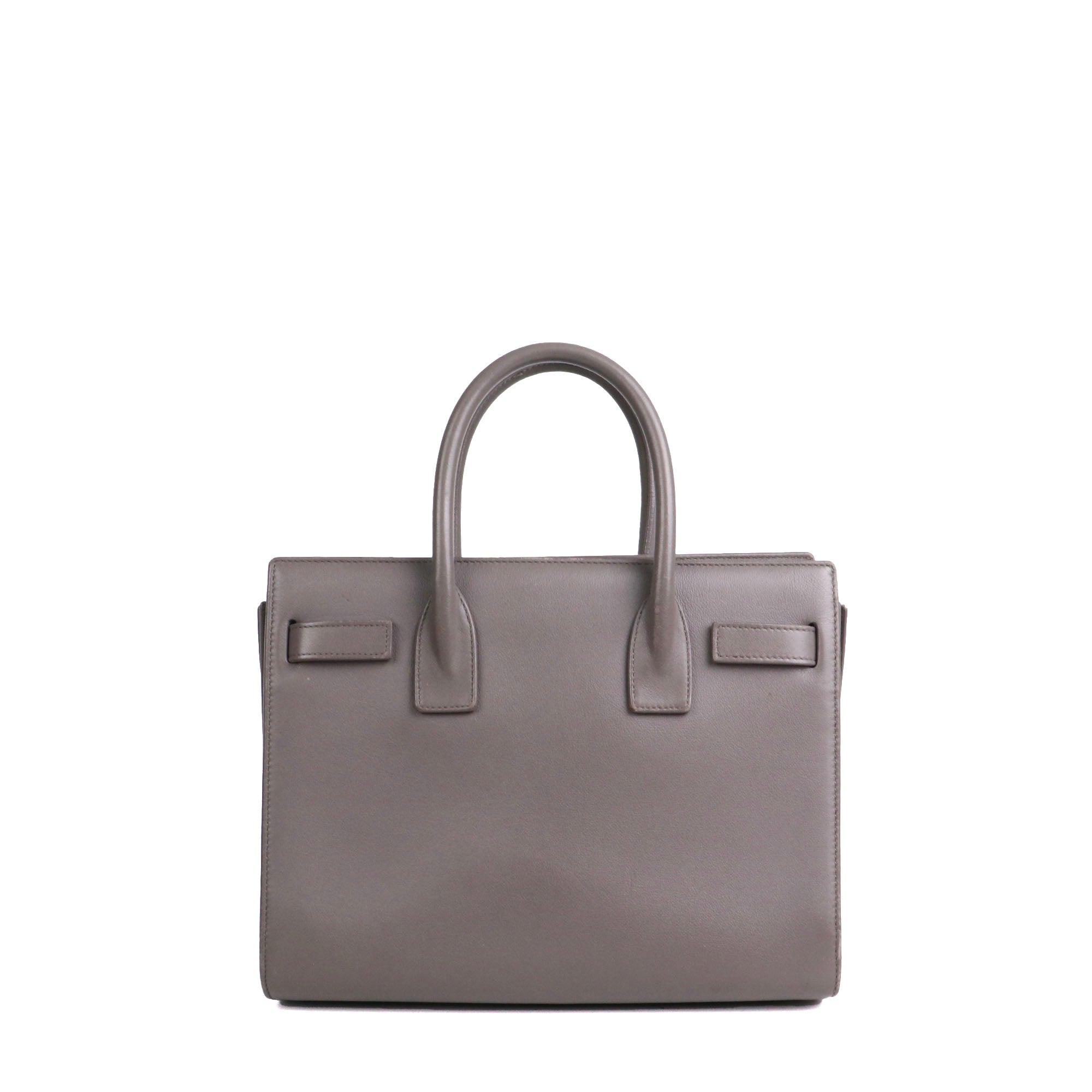 SAINT LAURENT - Nano day bag in gray grained leather