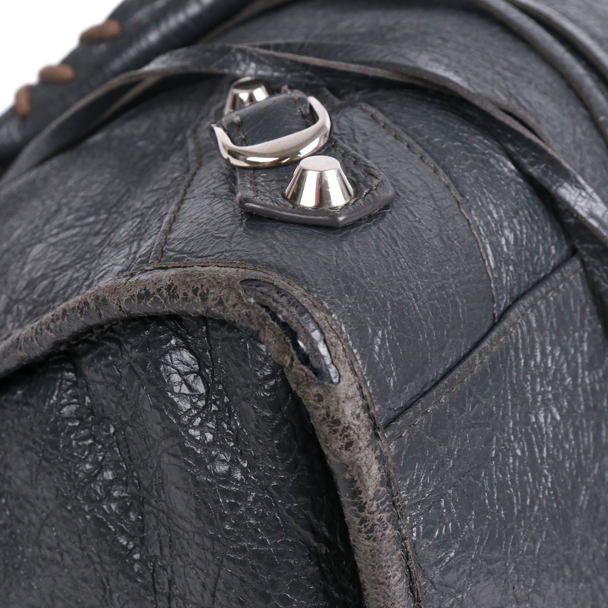 BALENCIAGA - Sac à main City Balenciaga en cuir gris