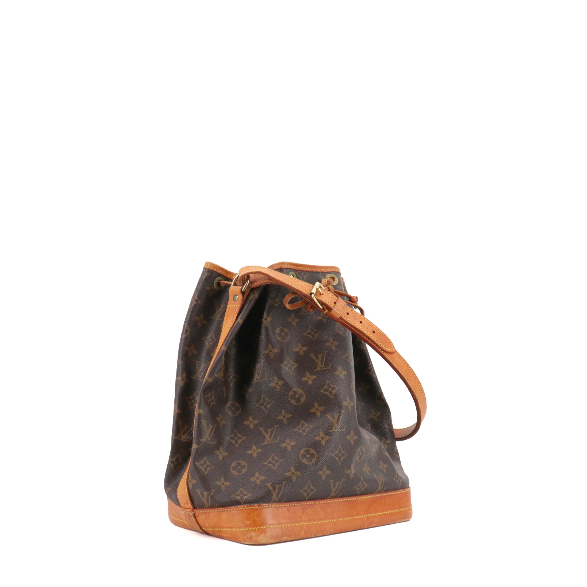 LOUIS VUITTON - NéoNoé shoulder bag in monogram canvas and poppy red leather