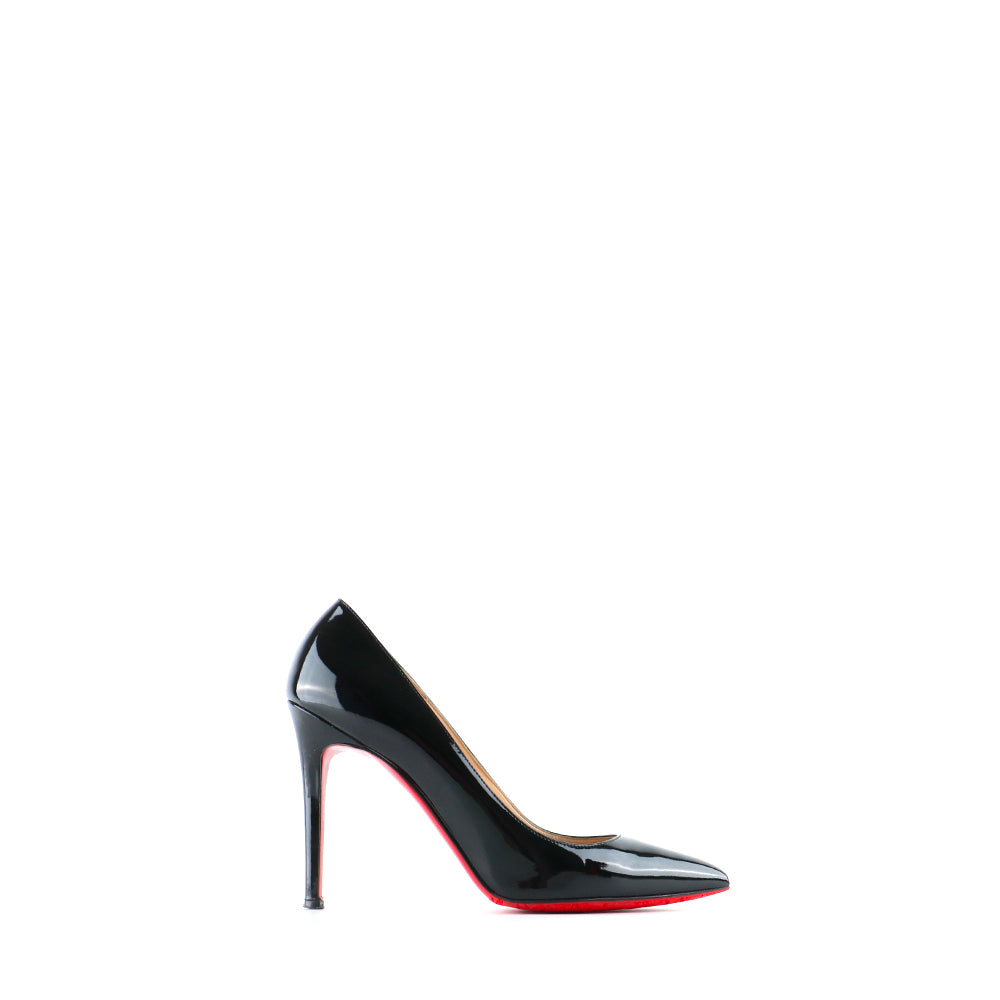 LOUBOUTIN - Escarpins Pigalle en cuir verni noir (T40)