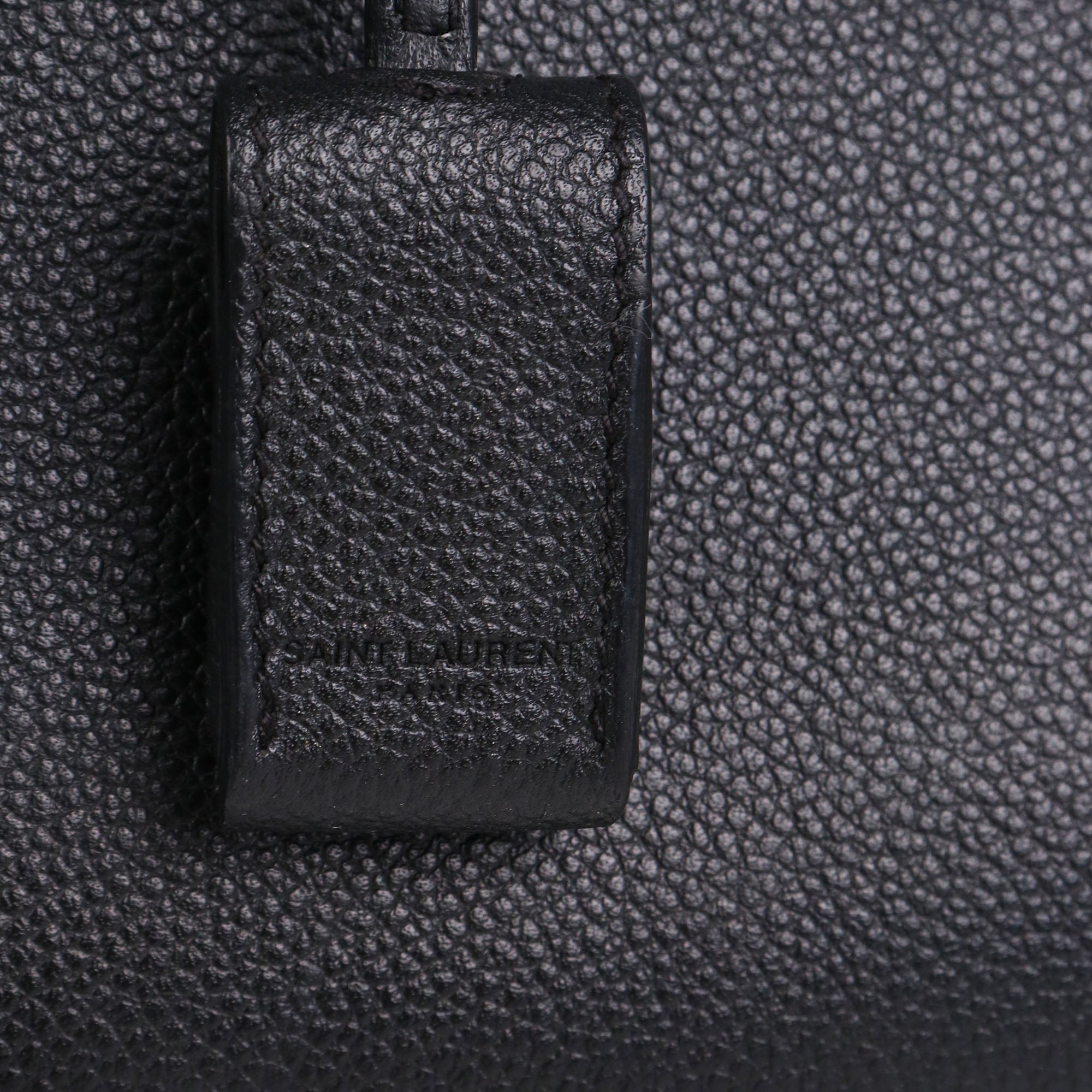 SAINT LAURENT - Nano day bag in gray grained leather