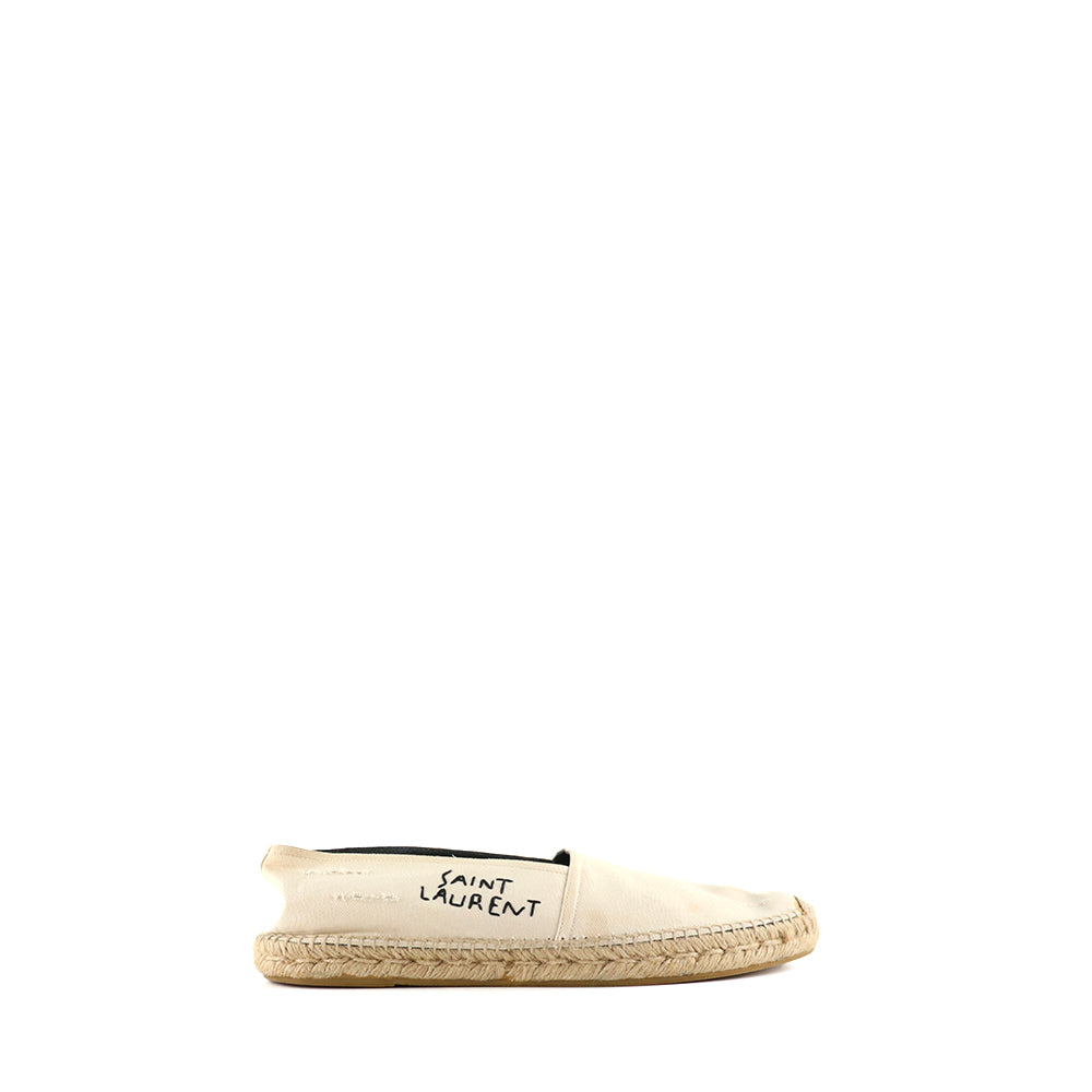 SAINT LAURENT - Espadrilles Signature en toile beige (T44)