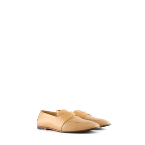 HERMÈS - Kennedy loafers in beige leather (T37.5)
