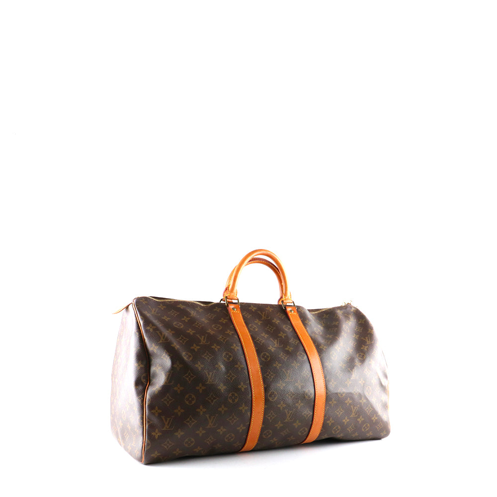 LOUIS VUITTON - Sac de voyage Keepall 55 en toile monogrammée vintage