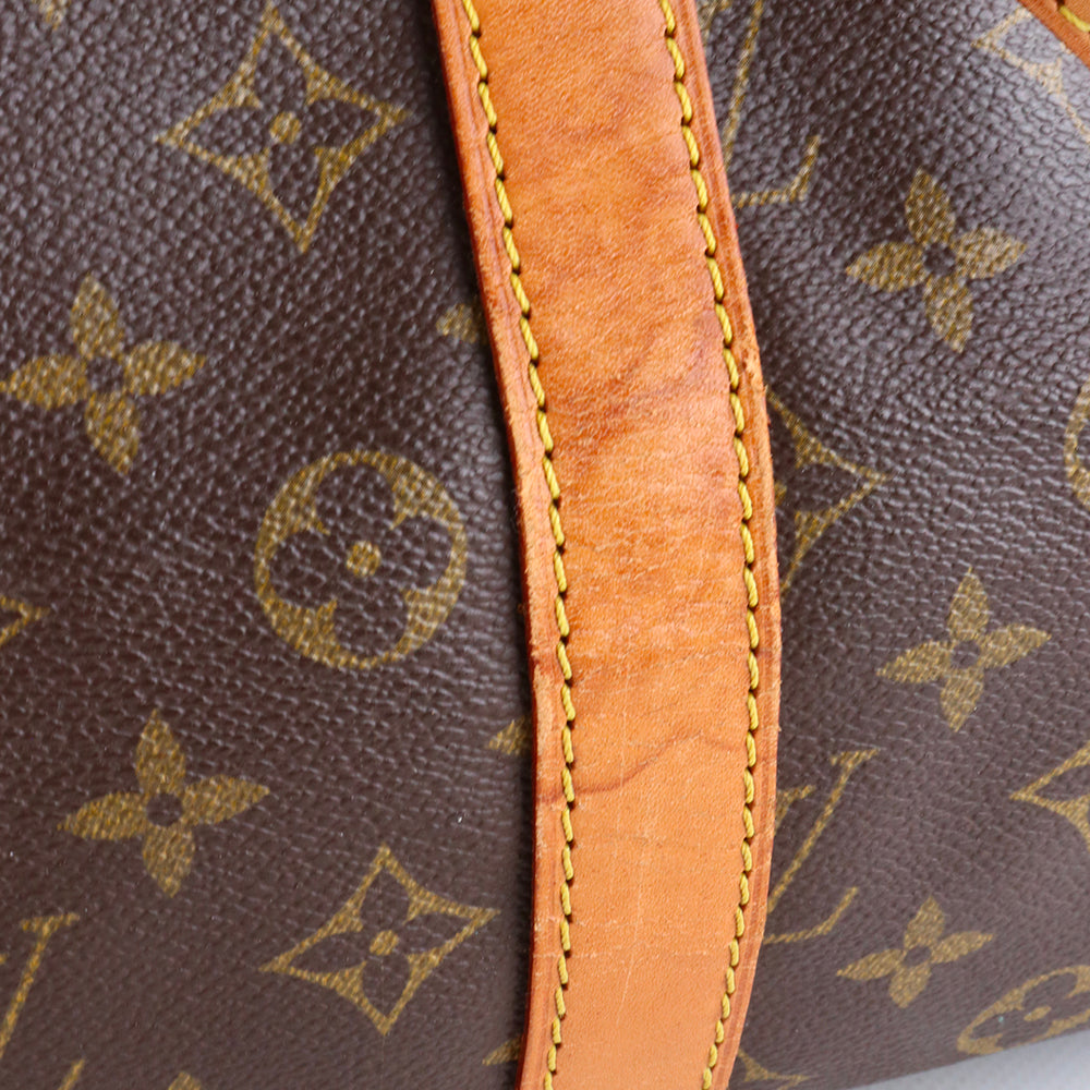 LOUIS VUITTON - Sac de voyage Keepall 55 à bandoulière en toile monogrammée vintage