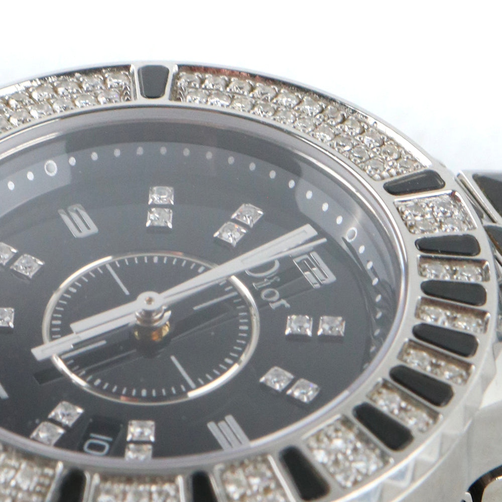 DIOR - Montre Christal en acier et diamants