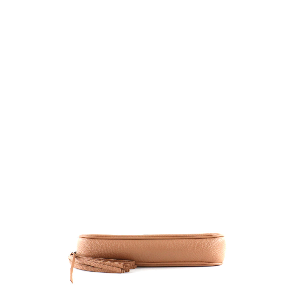 GUCCI - Soho shoulder bag in nude grained leather
