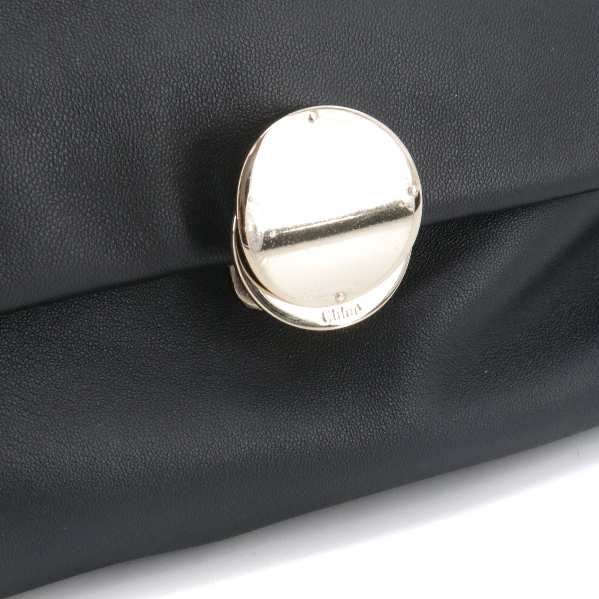 CHLOÉ - Sac à épaule Pochette Pénélope Chloé en cuir lisse noir