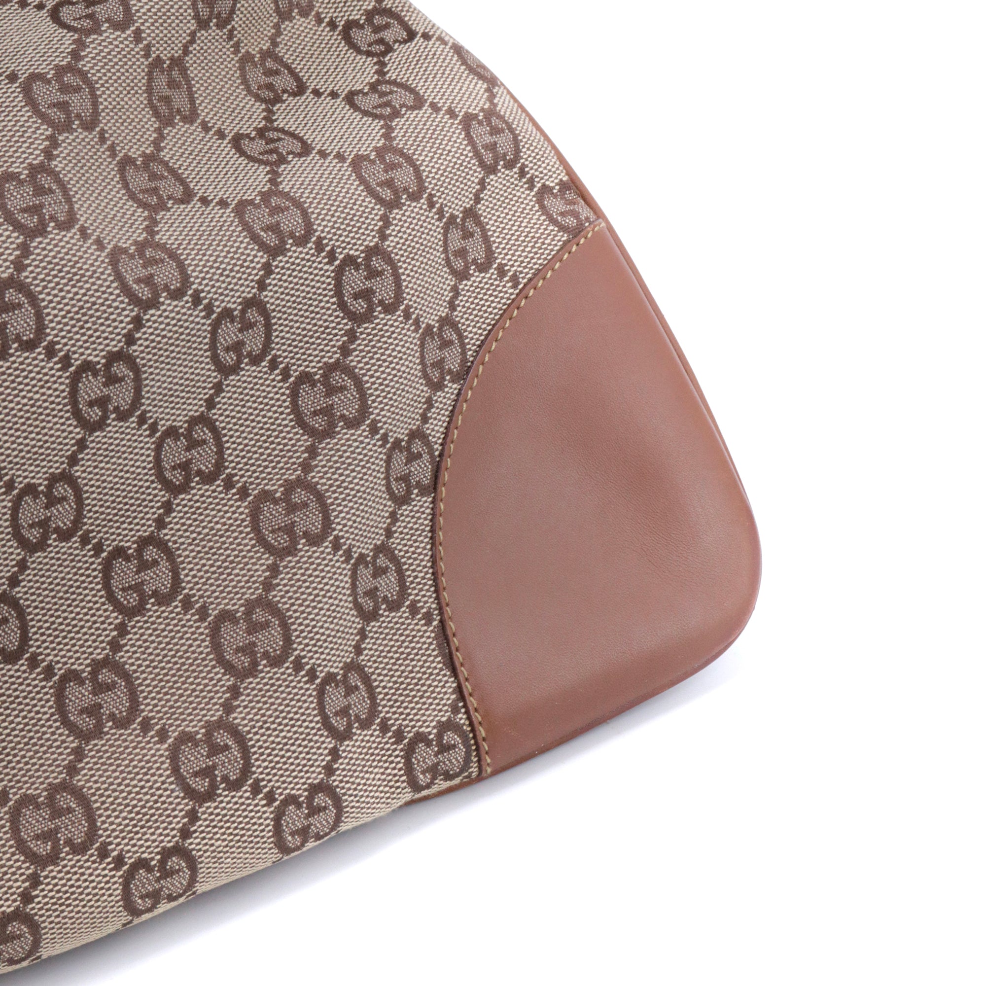 GUCCI - Sac à épaule Jackie Hobo Edition Limitée 2010 Gucci grande taille en toile monogrammée et cuir marron vintage