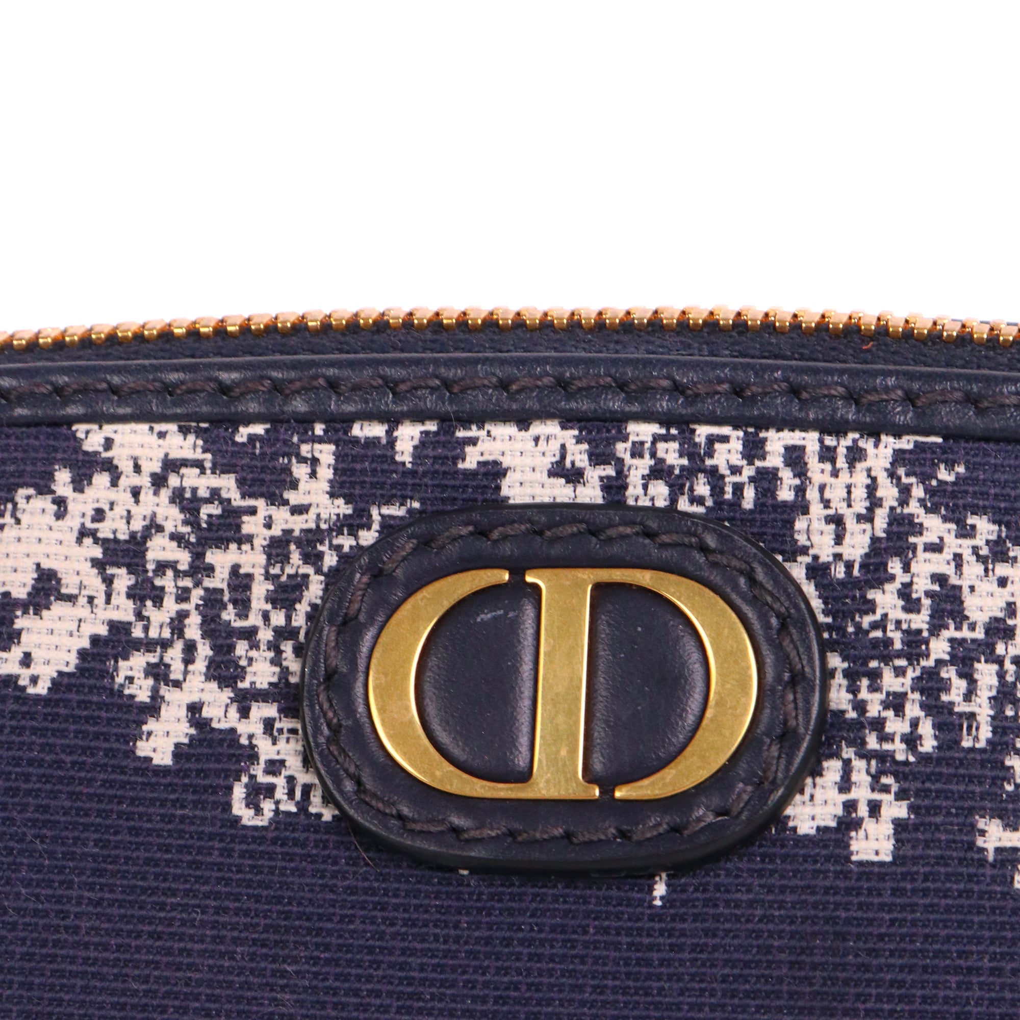 DIOR - Trousse de toilette 30 Montaigne Dior en toile de jouy bleu marine