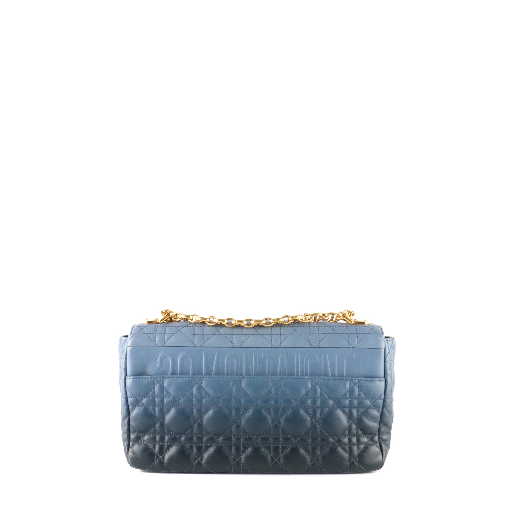 DIOR - Caro large shoulder bag in limited edition blue gradient leather