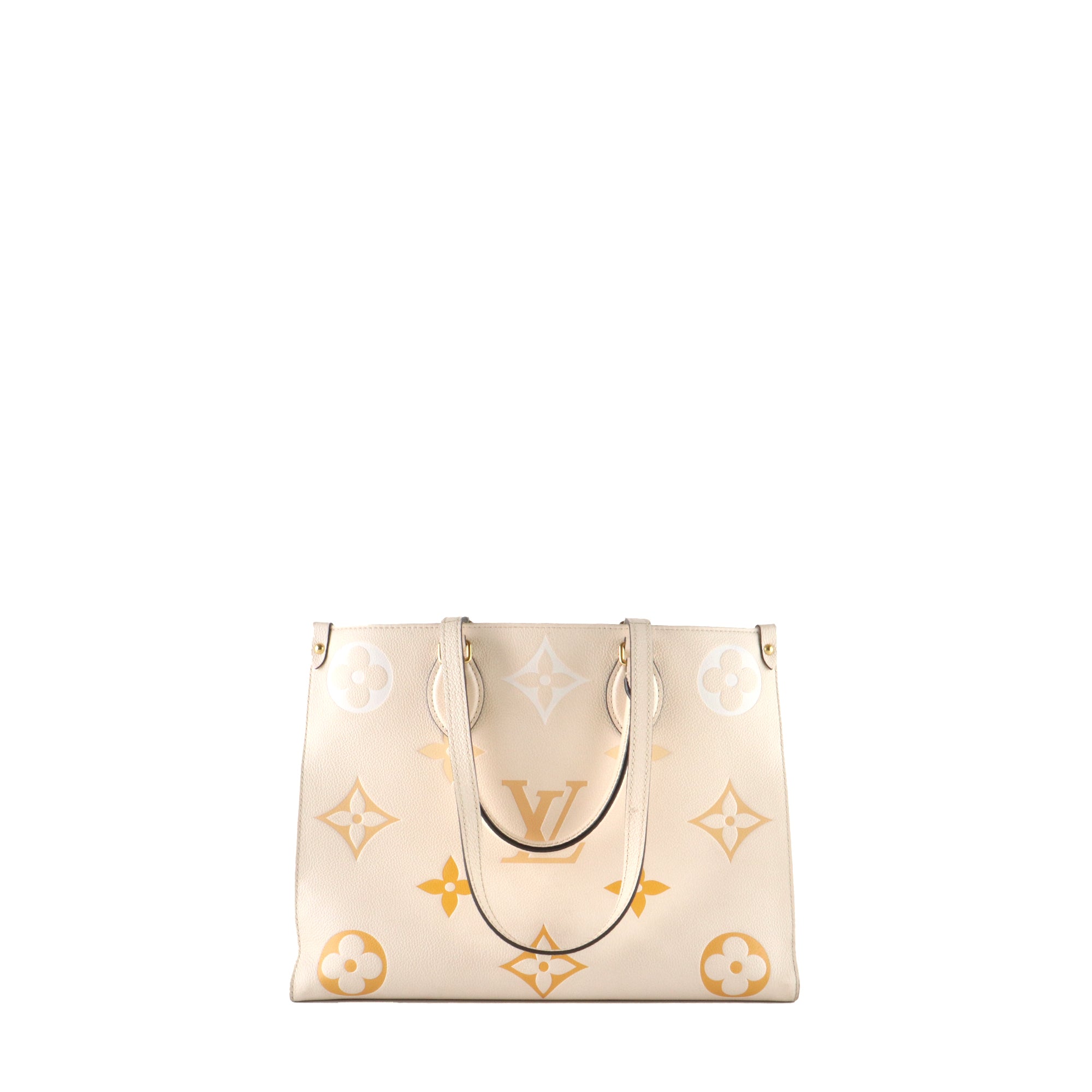 LOUIS VUITTON - Sac cabas OnTheGo MM en cuir beige édition limitée