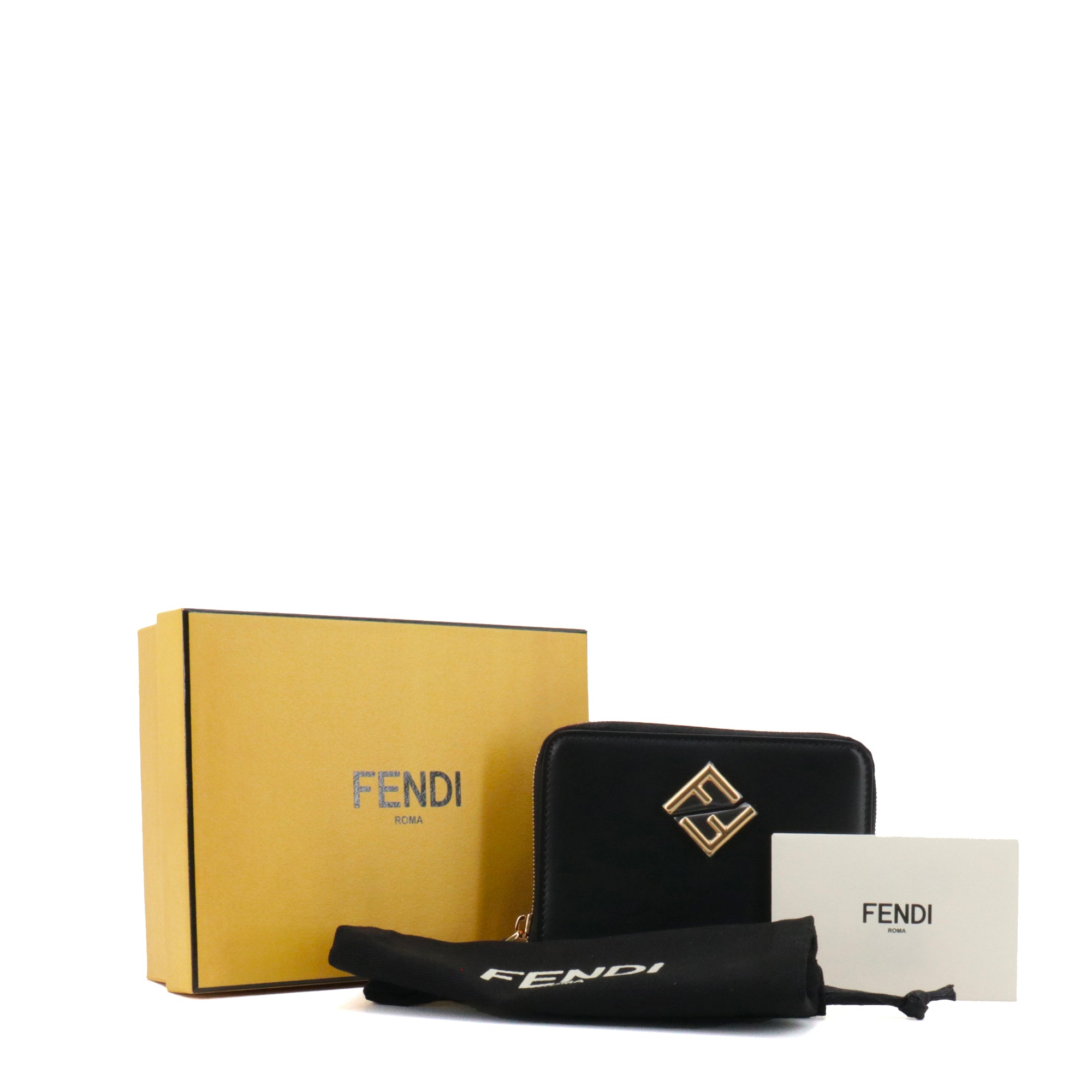 FENDI - Fendi Diamonds wallet in black leather