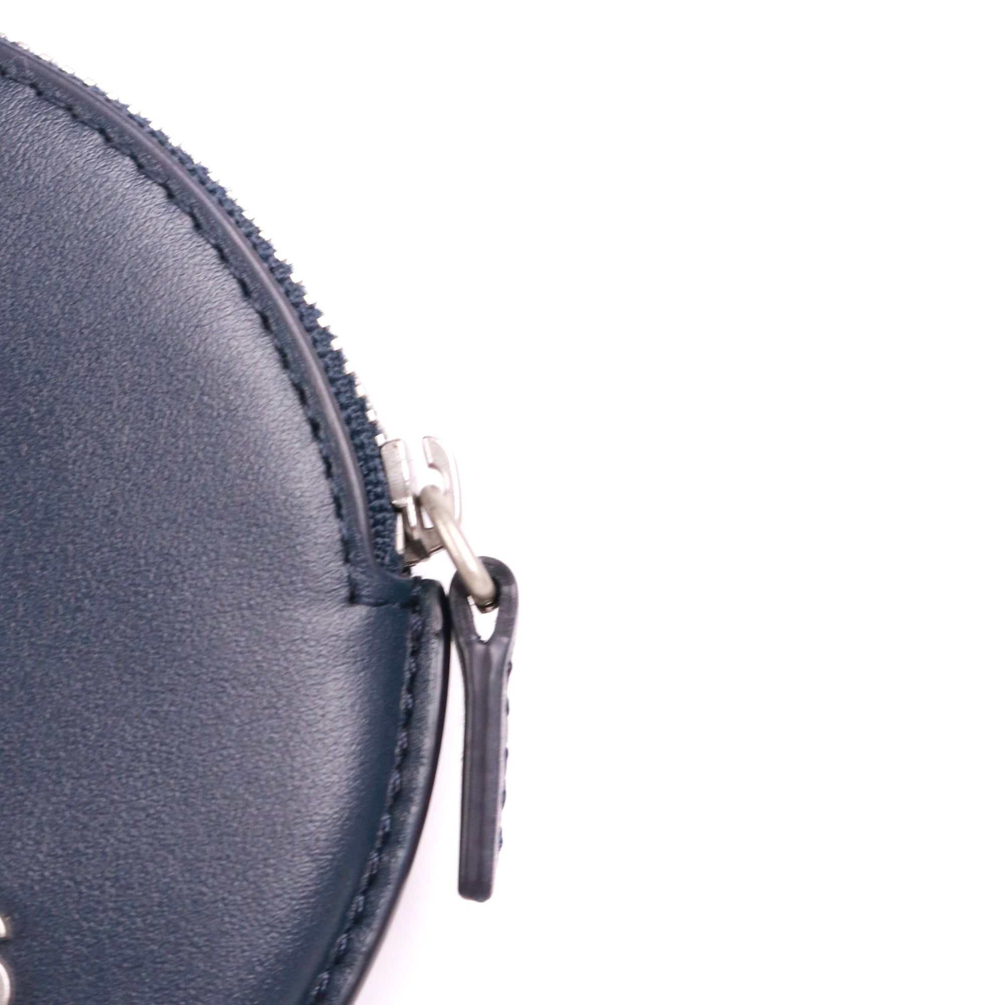 JACQUEMUS - Le Pitchou Jacquemus coin purse in smooth navy blue leather