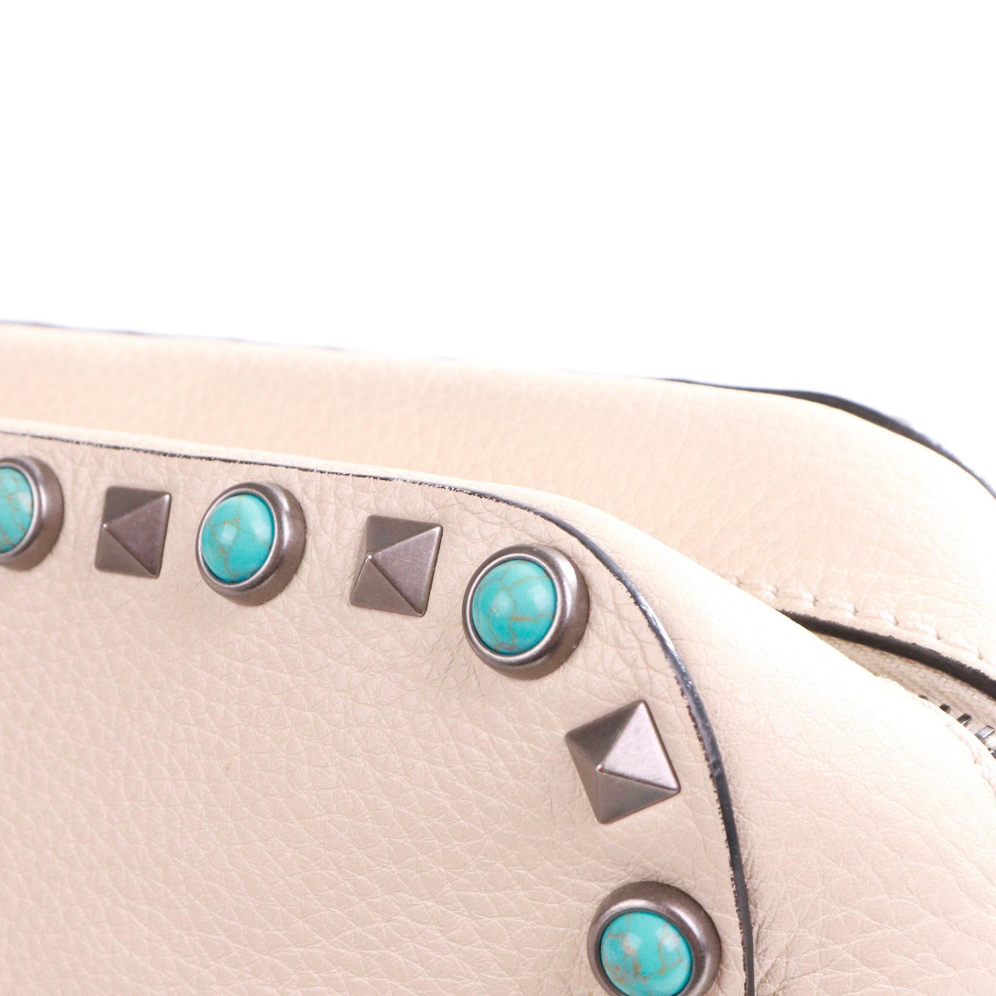 VALENTINO - Rockstud leather tote bag