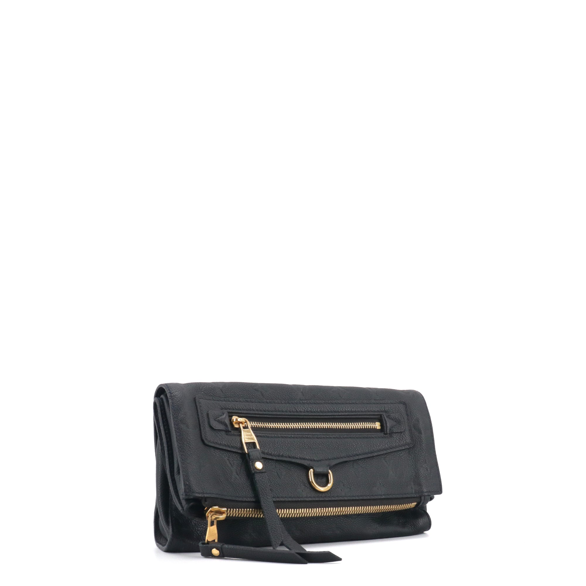 LOUIS VUITTON - Louis Vuitton Sparkling Pouch in Navy Blue Imprint Leather