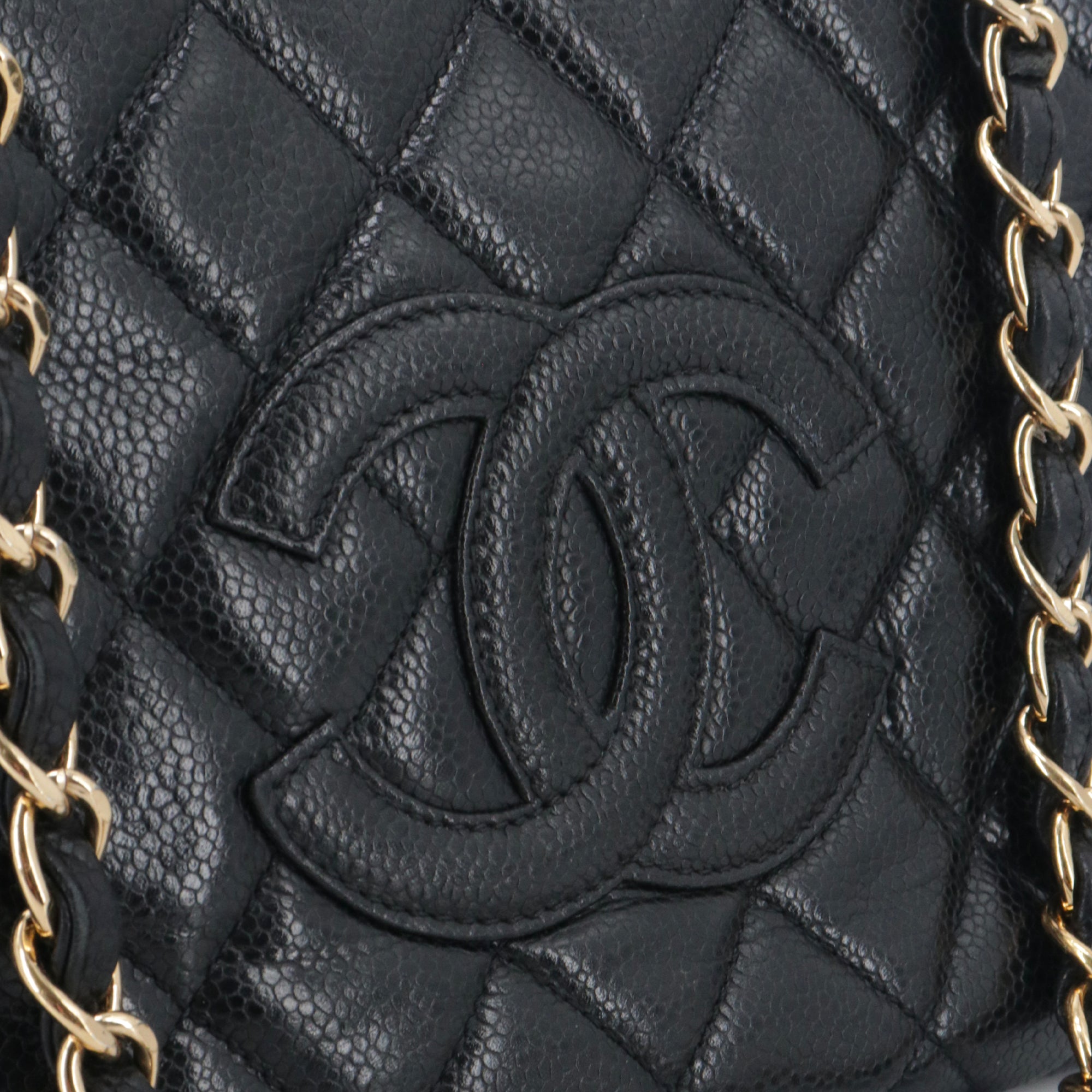 CHANEL - Chanel PM Shopping Tote Bag in Black Caviar Leather