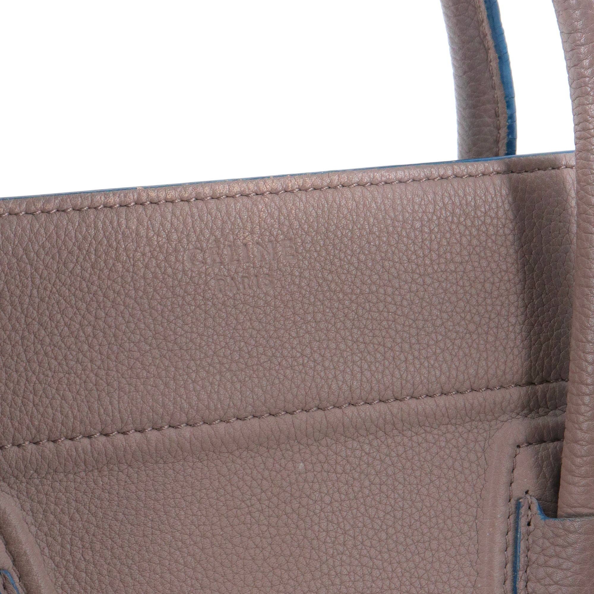 CELINE - Celine Luggage handbag in taupe grained leather