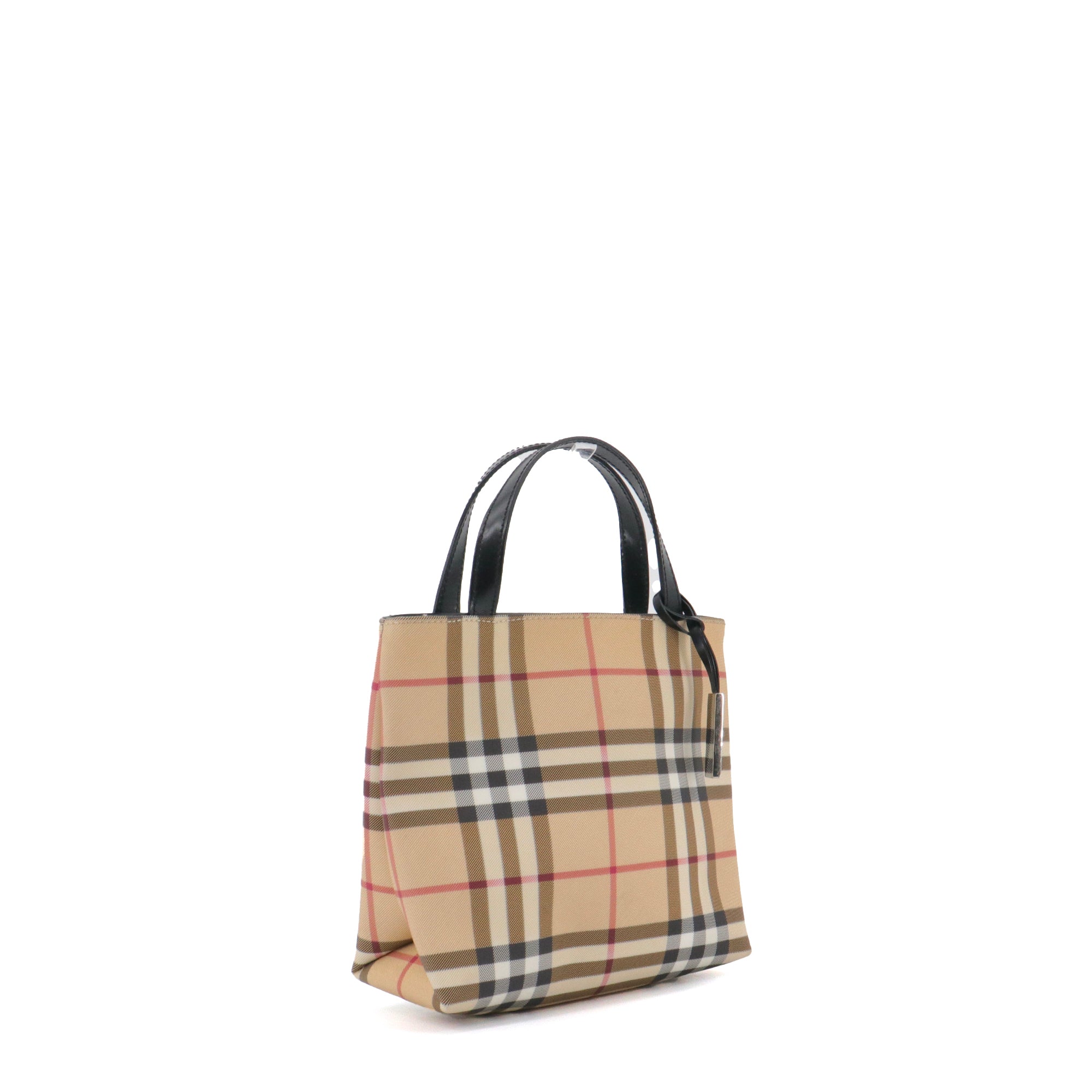 BURBERRY - Burberry check canvas handbag