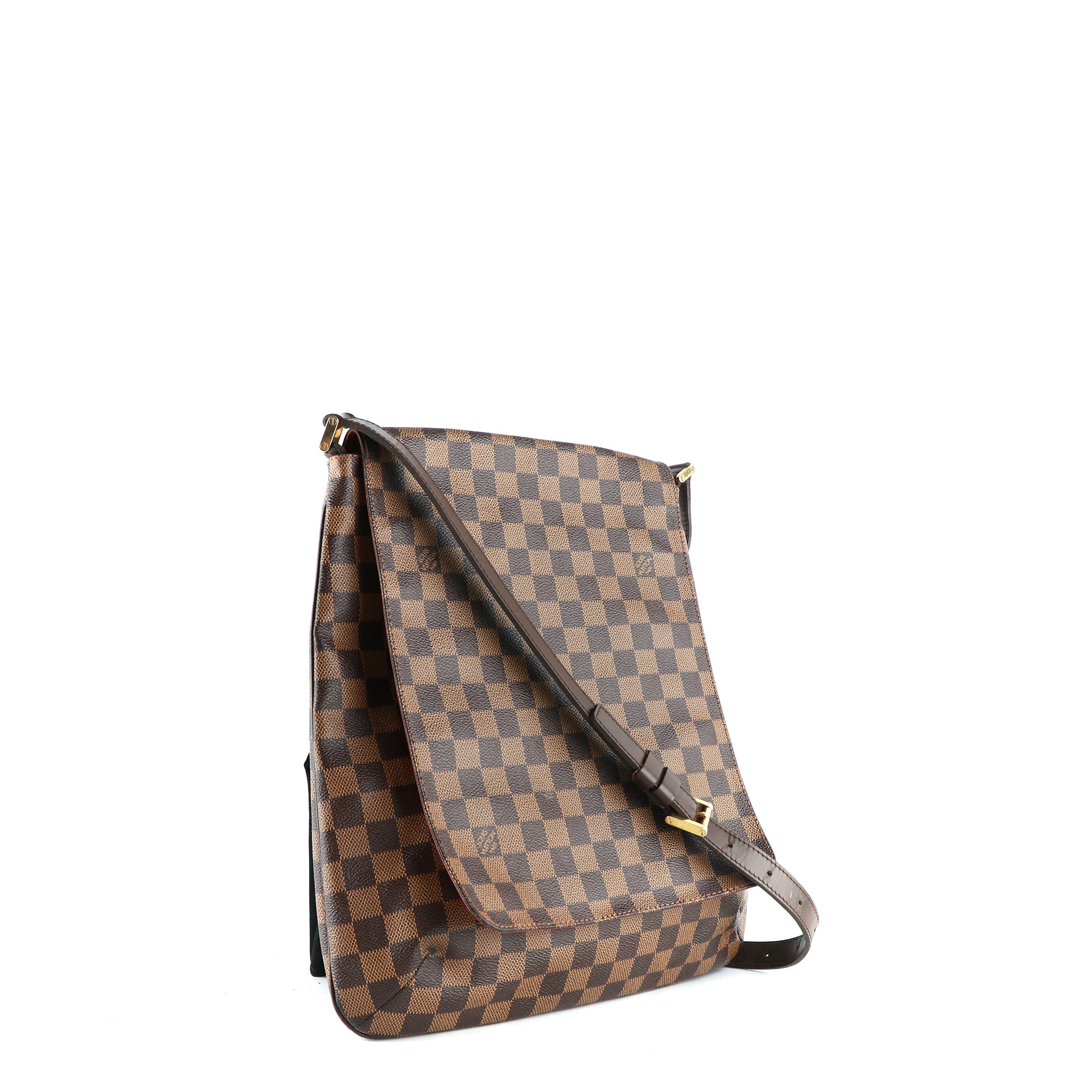 LOUIS VUITTON - Sac à bandoulière Musette Salsa GM en toile damier ébène