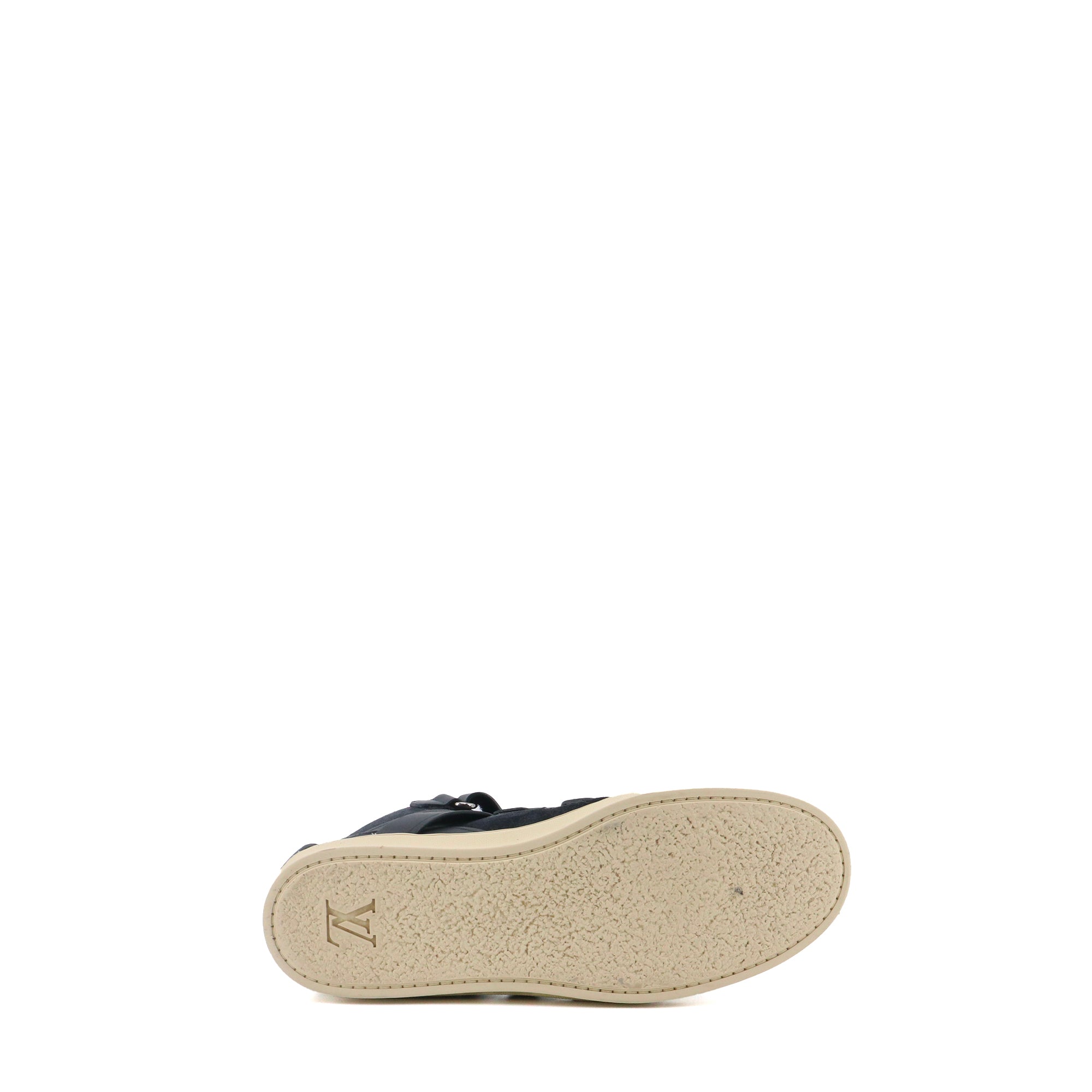 LOUIS VUITTON - Louis Vuitton high-top sneakers in navy blue leather (T41.5)