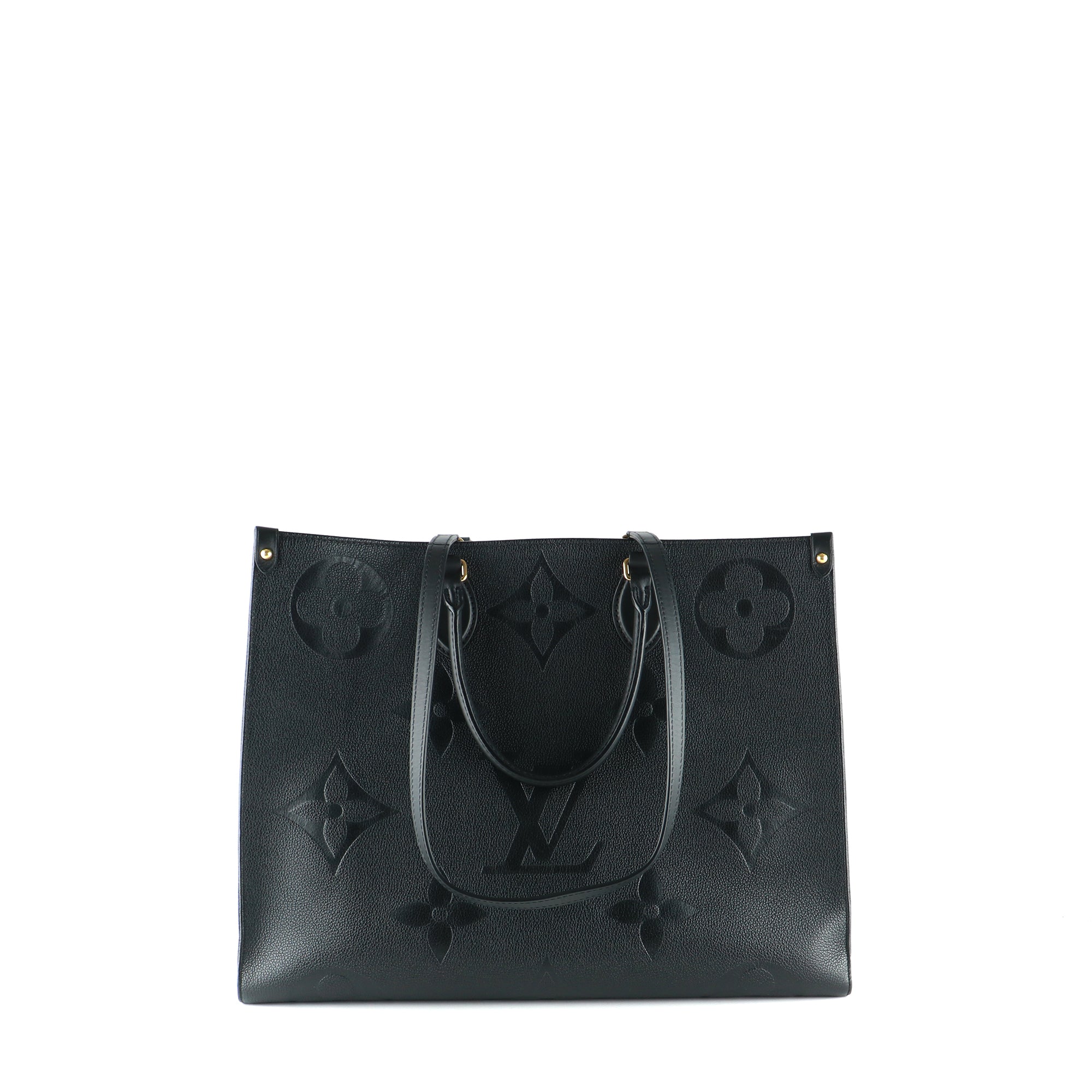 LOUIS VUITTON - Sac cabas OnTheGo GM en cuir grainé noir