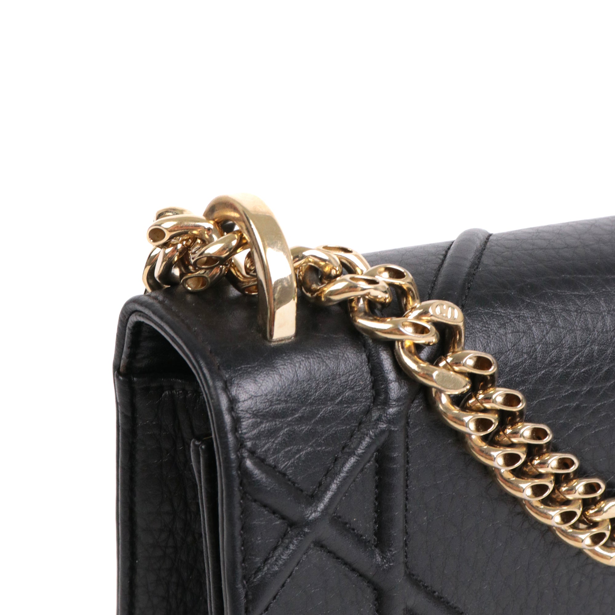 DIOR - Sac à bandoulière Diorama Dior en cuir grainé noir