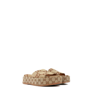 GUCCI - GG canvas platform mules (T39)