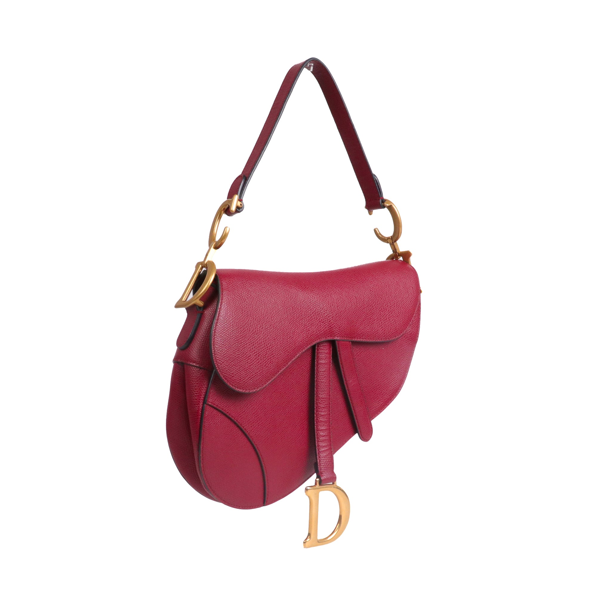 DIOR - Roller shoulder bag in navy blue grained leather