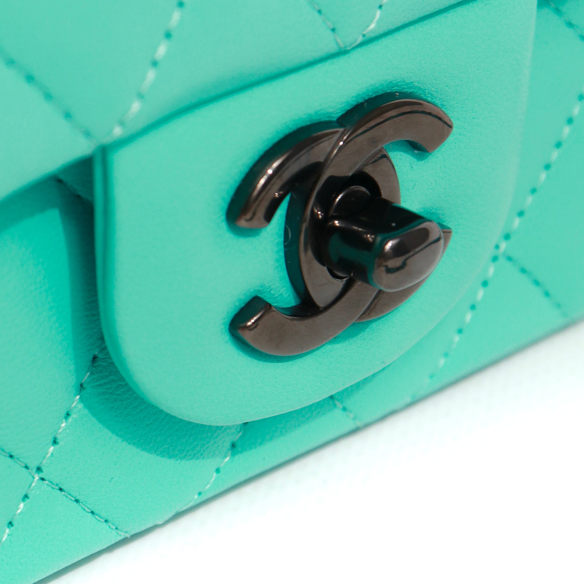 CHANEL - Timeless mini rectangle shoulder bag Tiffany Blue