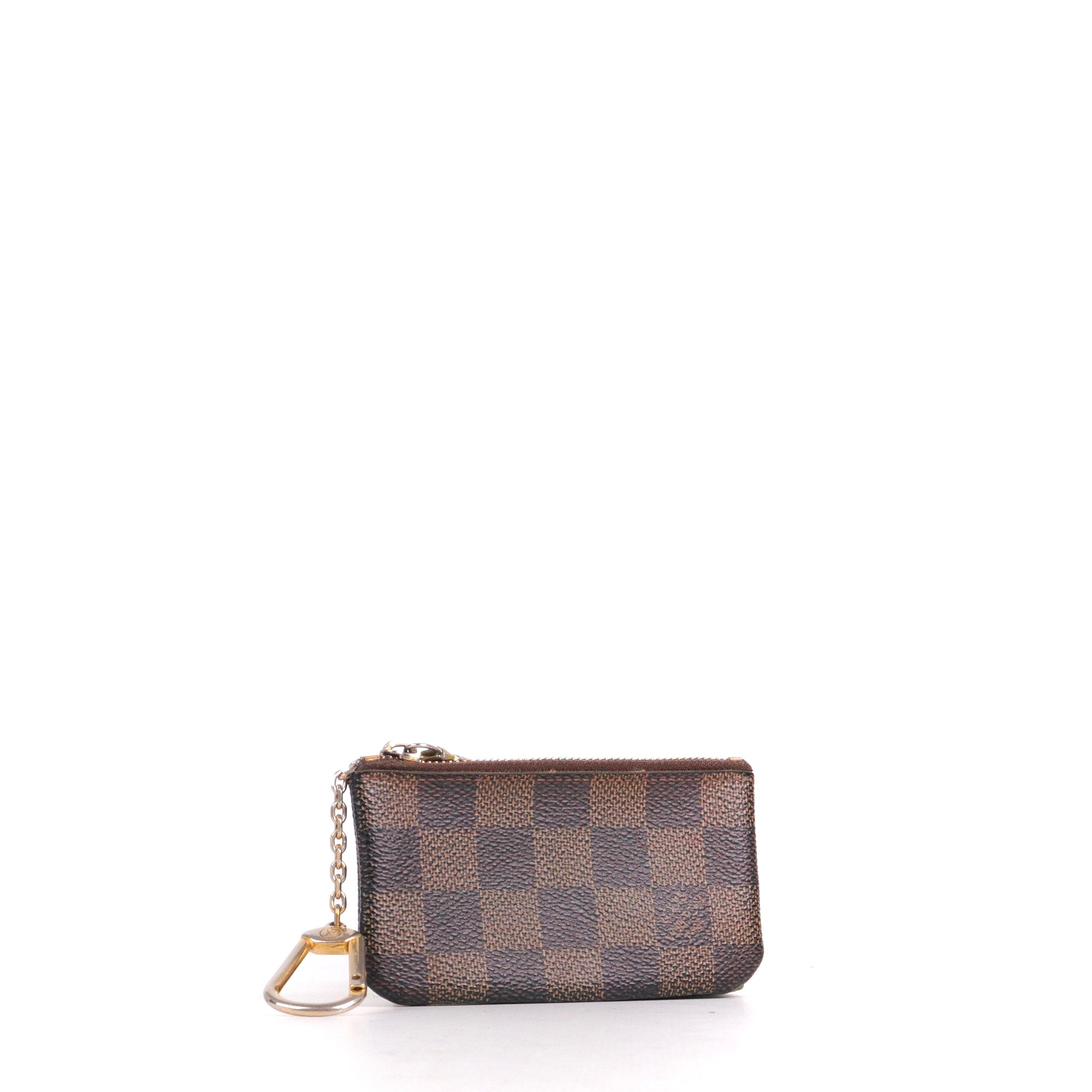 LOUIS VUITTON - Pochette-clés Louis Vuitton en toile damier ébène