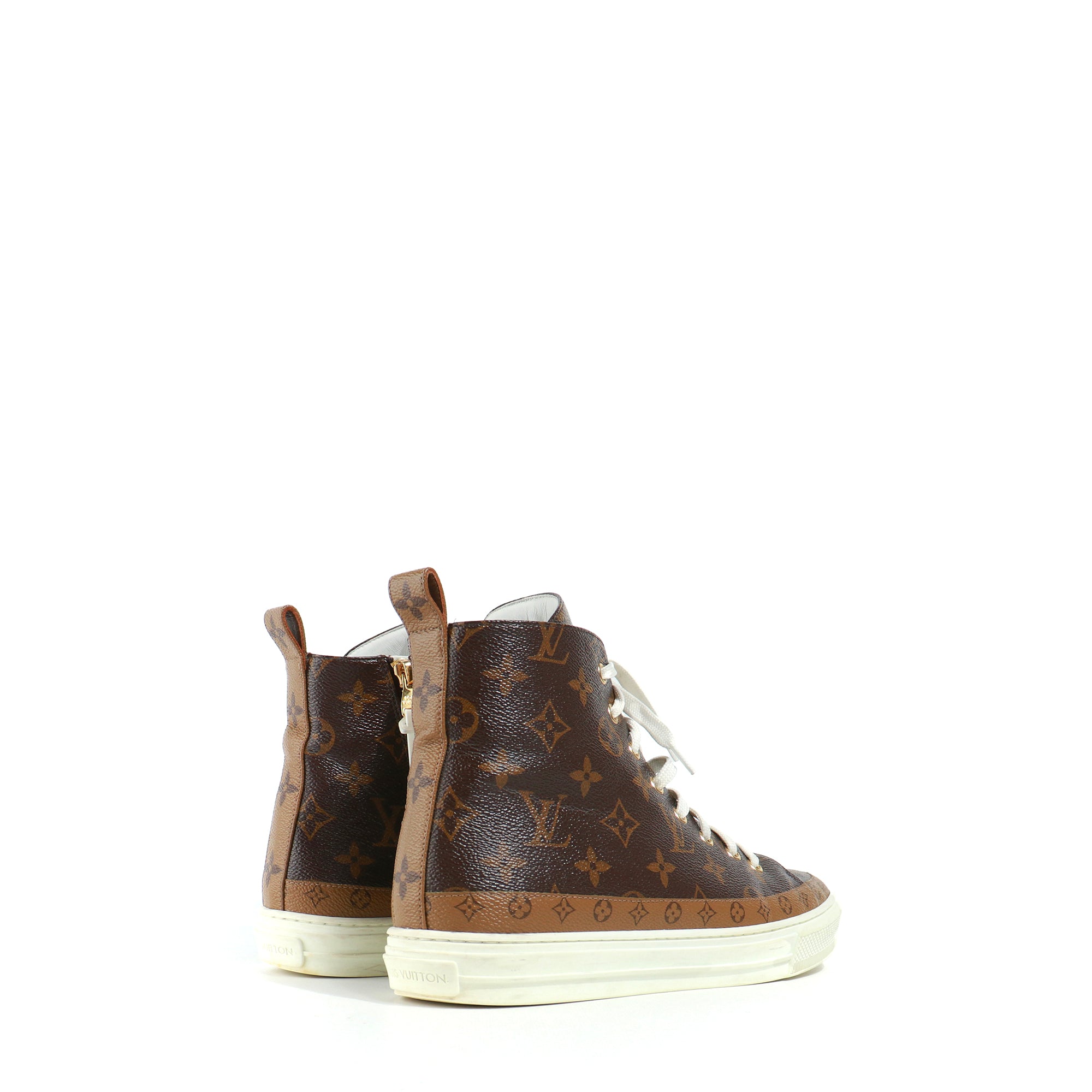 LOUIS VUITTON - High-top sneakers in monogram coated canvas (T40)