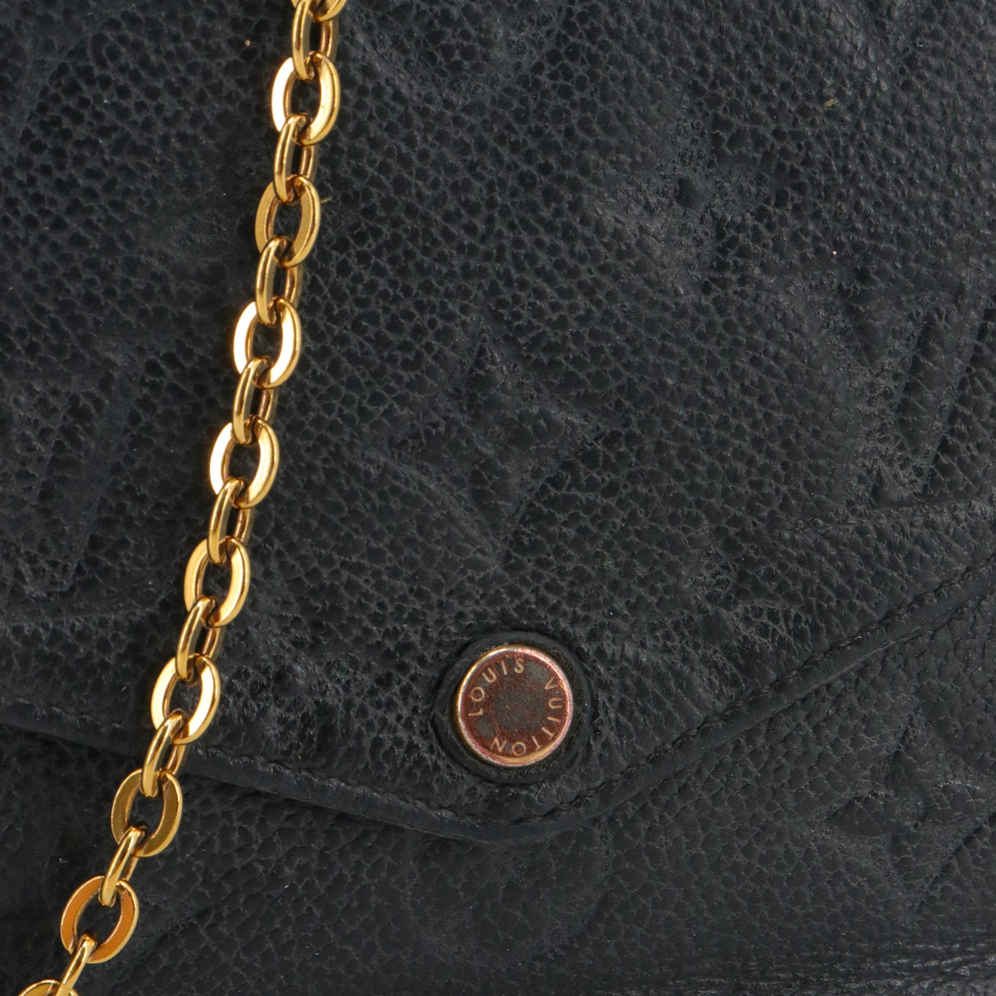 LOUIS VUITTON - Louis Vuitton Felicie pouch in black empreinte leather