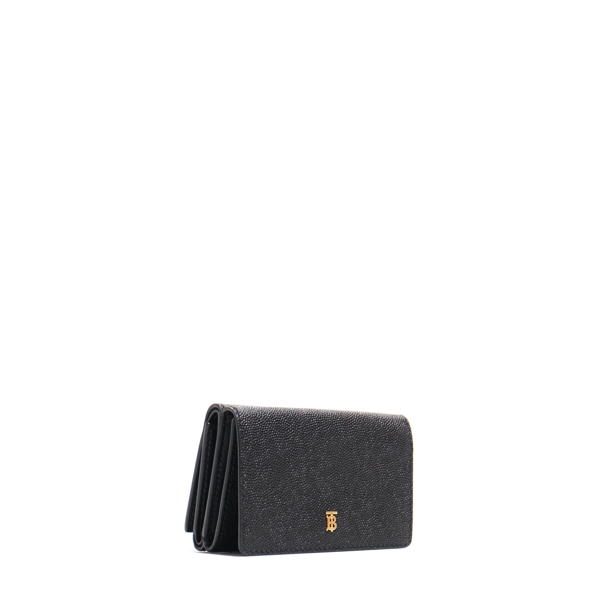 BURBERRY - Alouette wallet in black grained leather