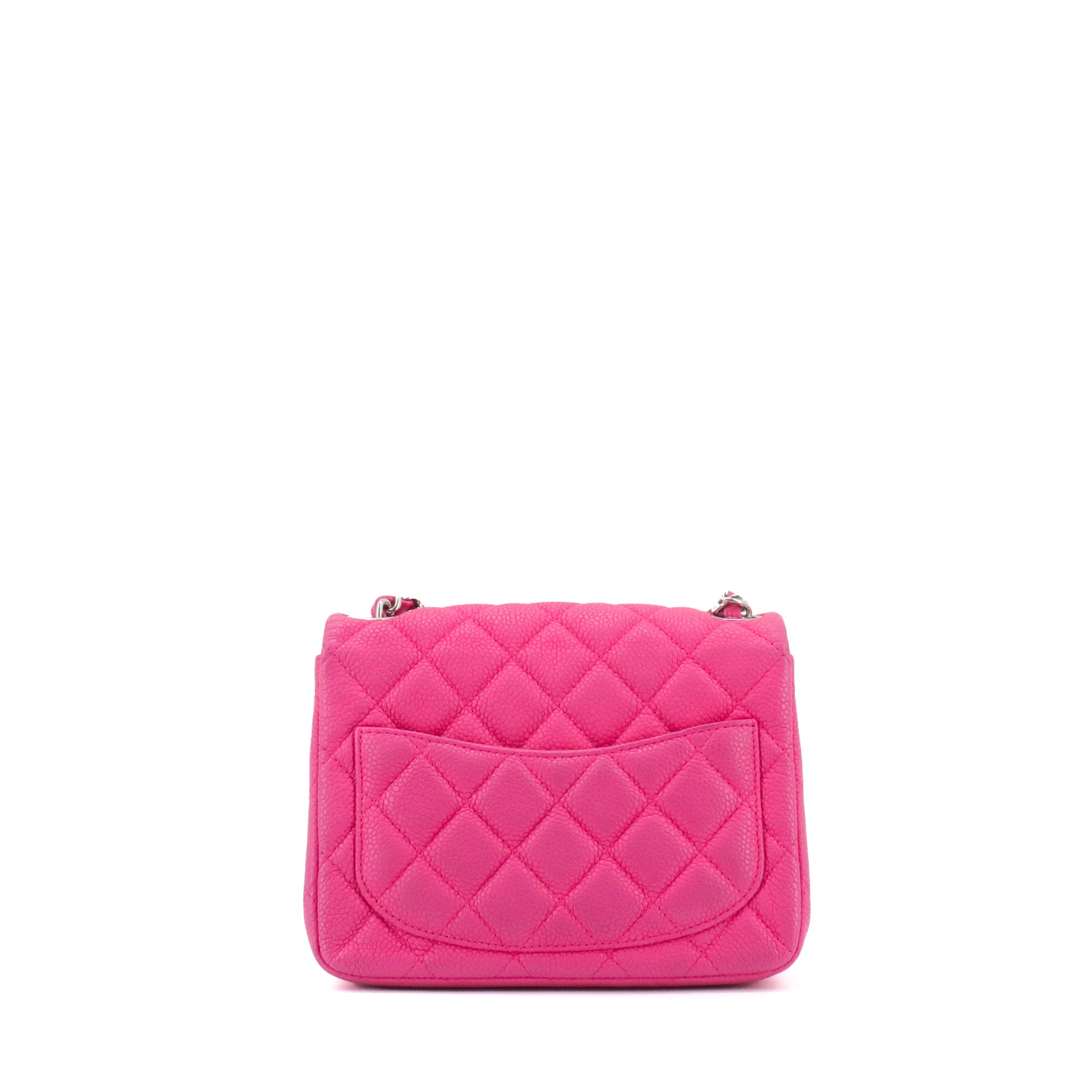 CHANEL - Chanel Timeless/Classique Mini Square shoulder bag in pink caviar leather