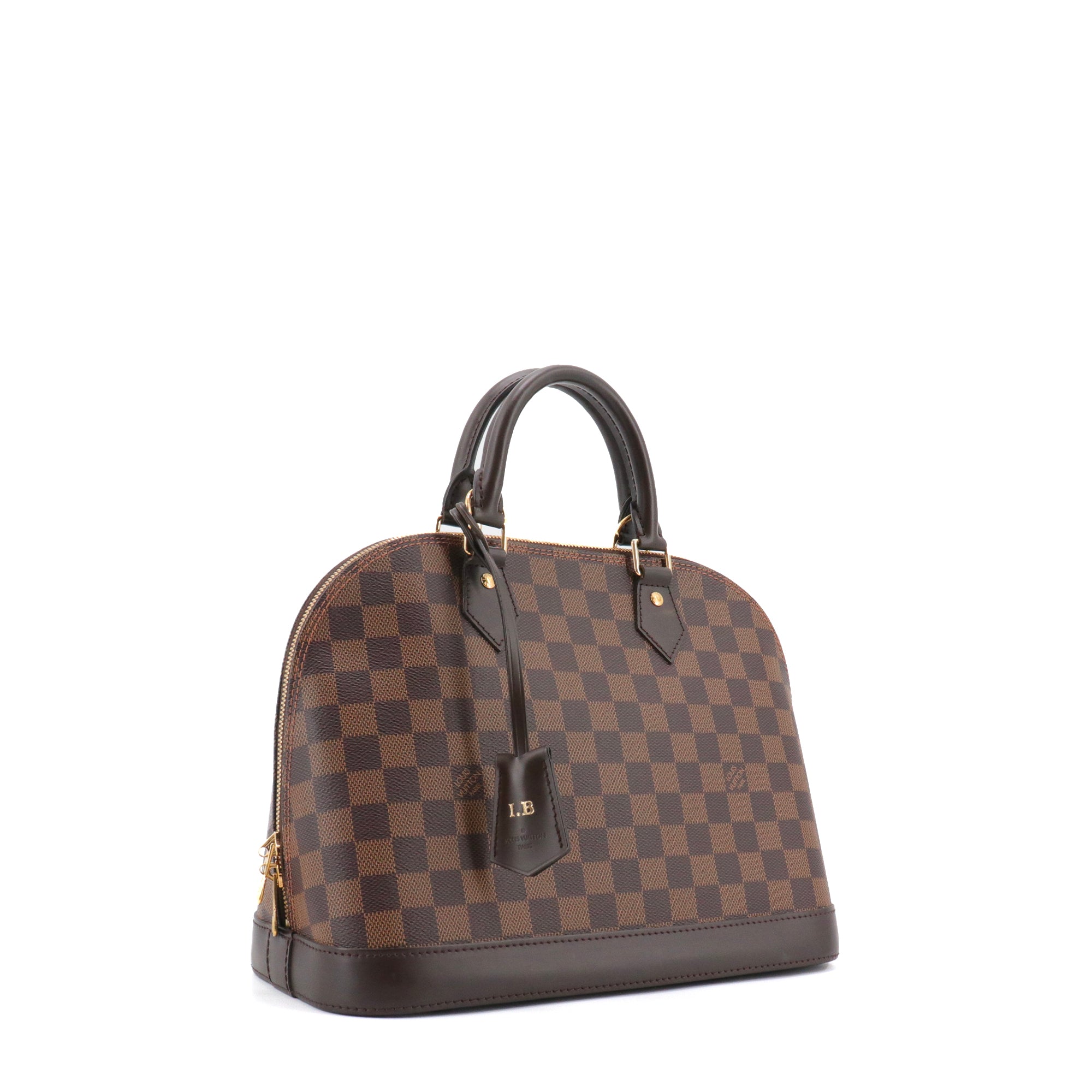 LOUIS VUITTON - Sac à main Alma PM Louis Vuitton en toile damier ébène