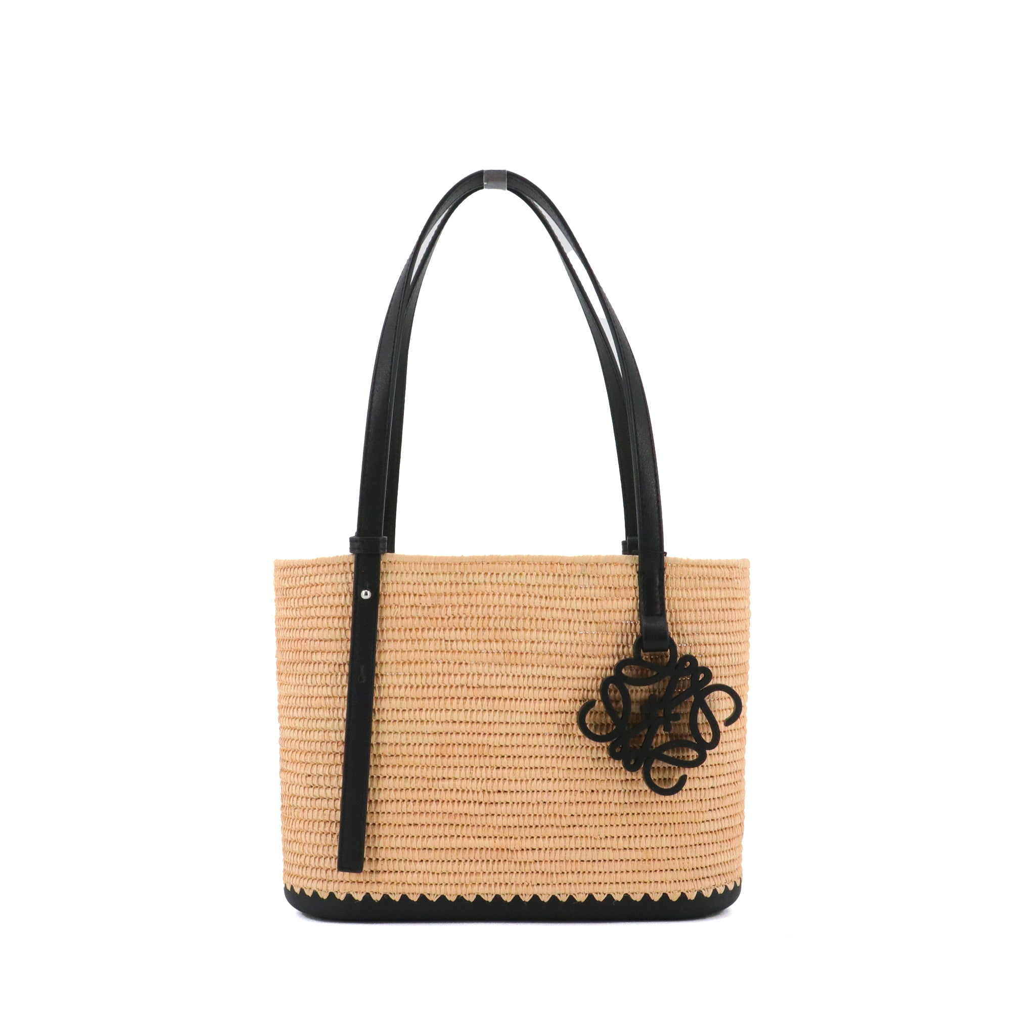 LOEWE - Sac à main Panier Square Basket Loewe en raphia beige
