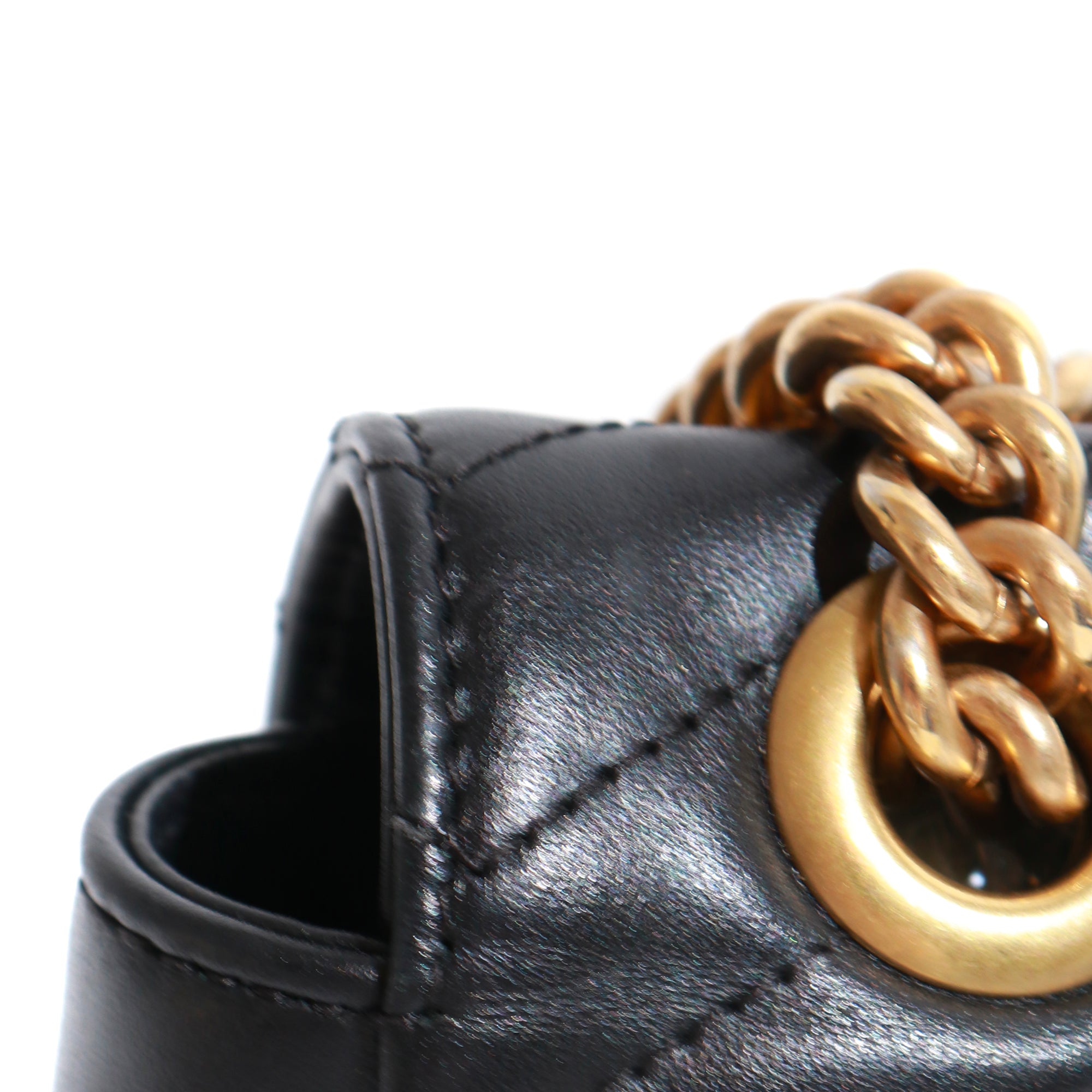 GUCCI - Sac à épaule GG Marmont Petite Taille en cuir noir