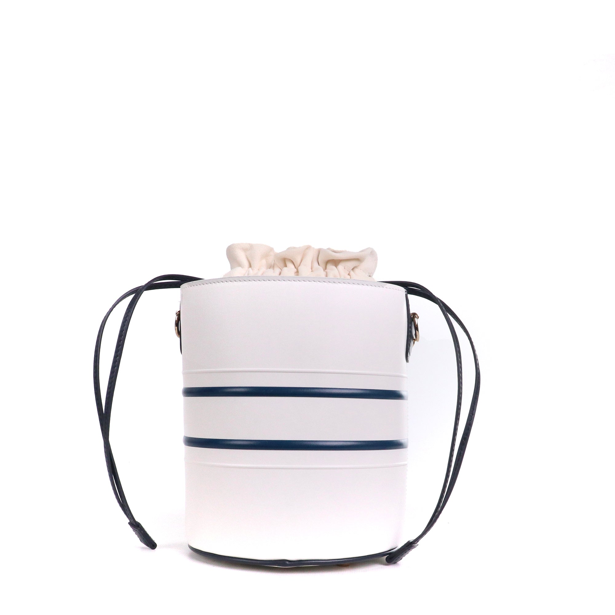 DIOR - Roller shoulder bag in navy blue grained leather