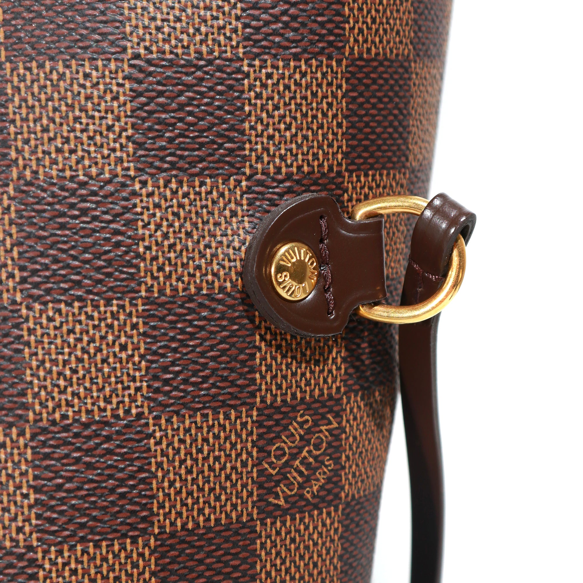 LOUIS VUITTON - Neverfull MM ebony checkerboard tote bag and clutch