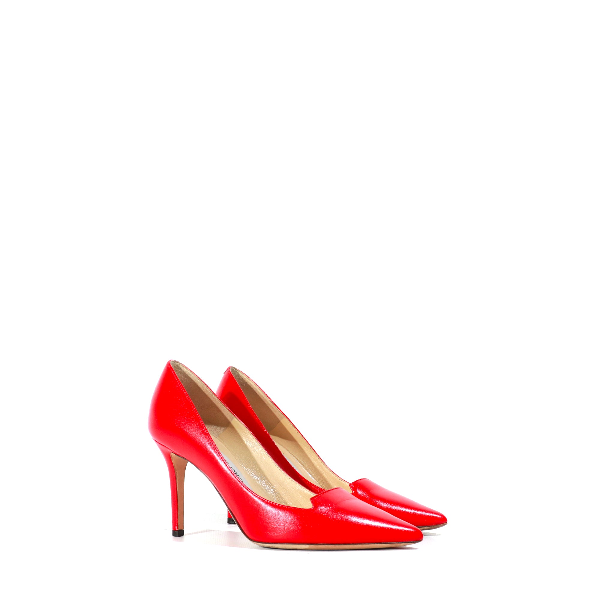 JIMMY CHOO - Alia Okid pumps in red leather (T34.5)