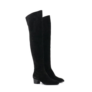 HERMES - Bottes Vesper Hermès en daim noir (T37)