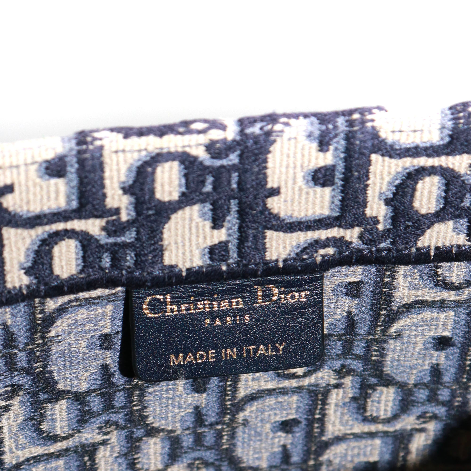 DIOR - Sac cabas Book Tote Large en toile Dior Oblique bleu marine