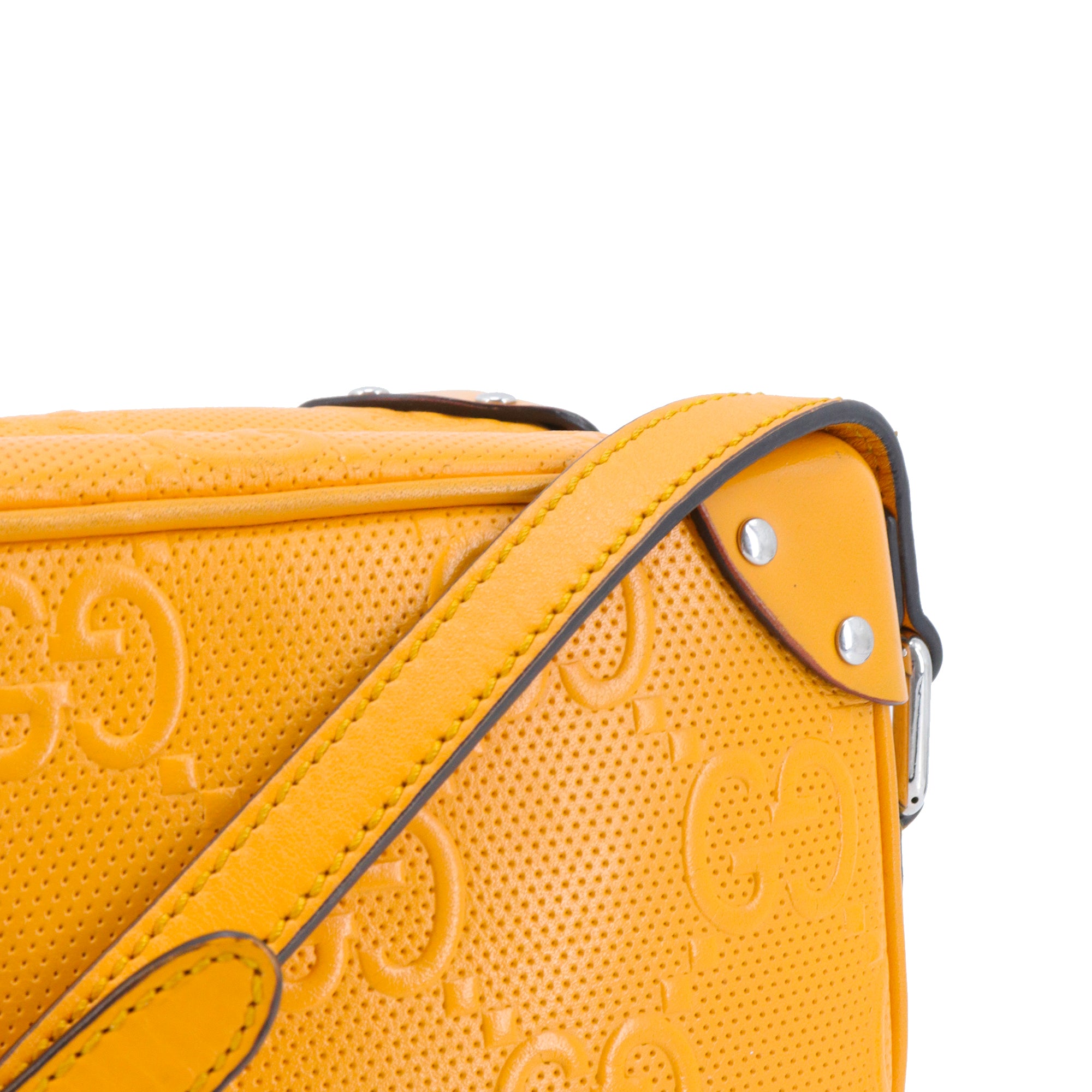 GUCCI - Gucci Malle shoulder bag in yellow perforated leather