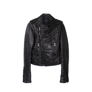 BALENCIAGA - Veste Balenciaga en cuir noir (T36)